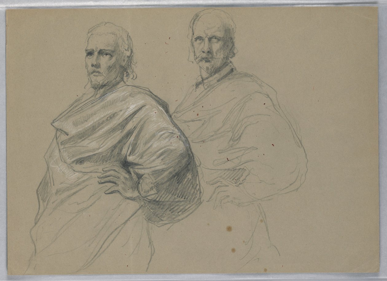 Tekening, Studie voor "Titiaan Tonen, 1871-72 door Daniel Huntington
