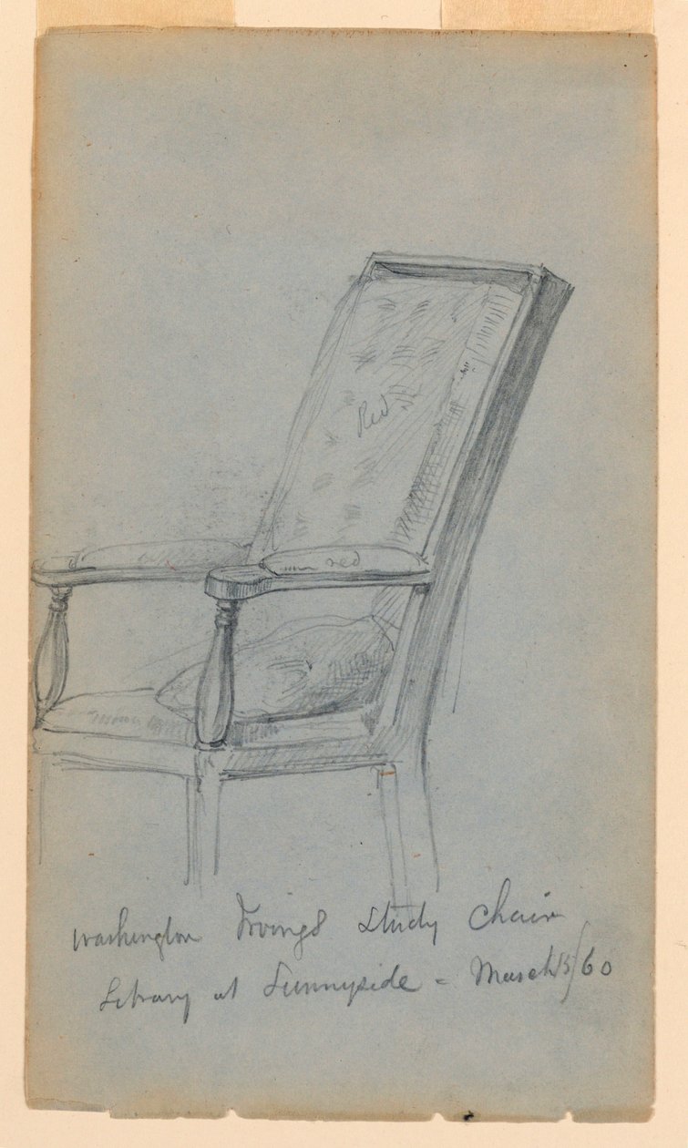 Tekening, Studie van Washington Irving, 15 maart 1860 door Daniel Huntington
