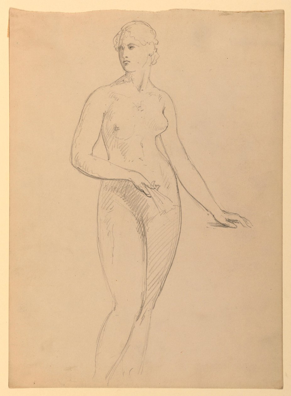 Vrouwelijk Naakt, Studie voor Portret van Mevrouw Henry Schieffelin door Daniel Huntington