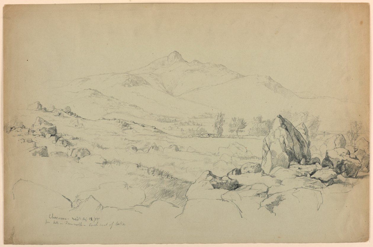 Mount Chocorua vanaf heuvel nabij Tamworth, zuidwest van het meer door Daniel Huntington