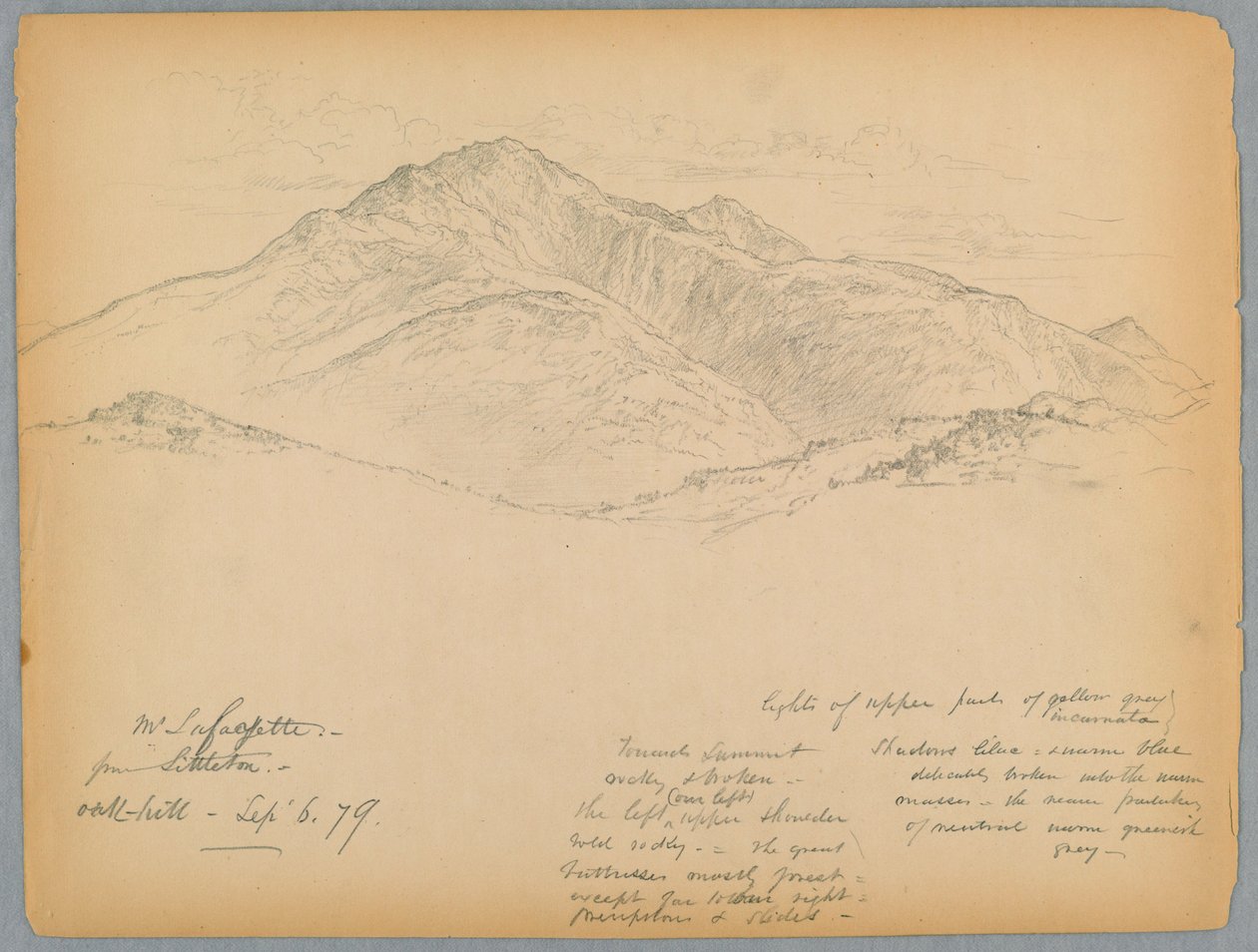 Mt. Lafayette vanaf Oak Hill, Littleton, New Hampshire door Daniel Huntington