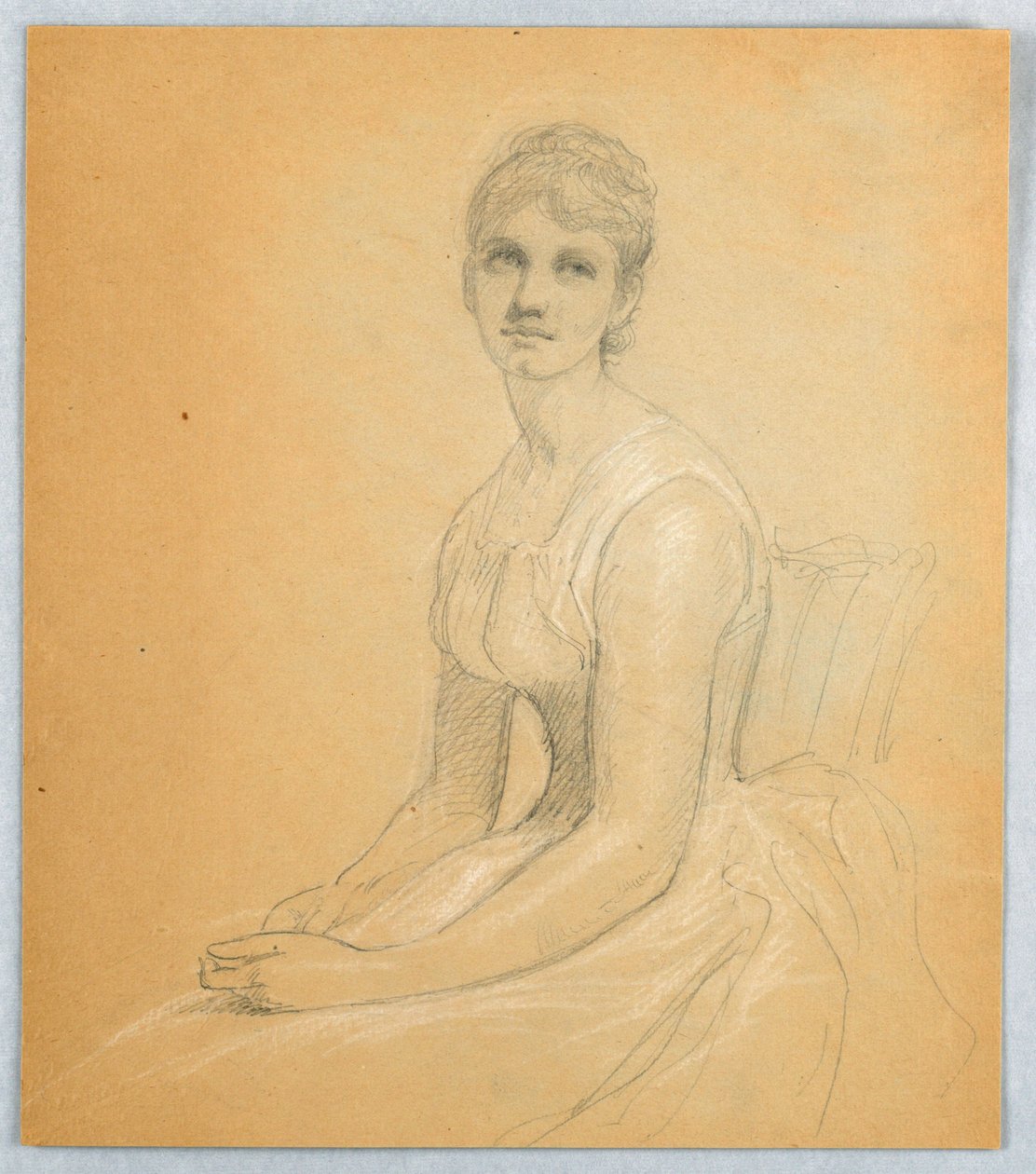 Schets voor Portret van een Vrouw door Daniel Huntington