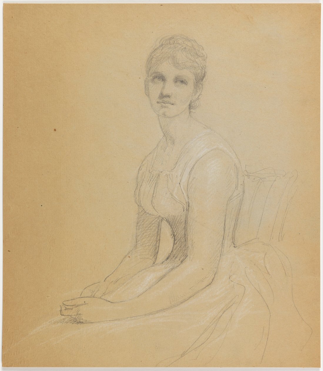 Schets voor Portret van een vrouw door Daniel Huntington