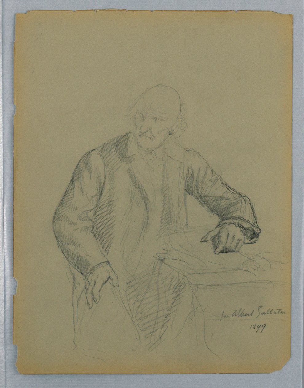Studie voor een Portret van Albert Gallatin, Zittend door Daniel Huntington
