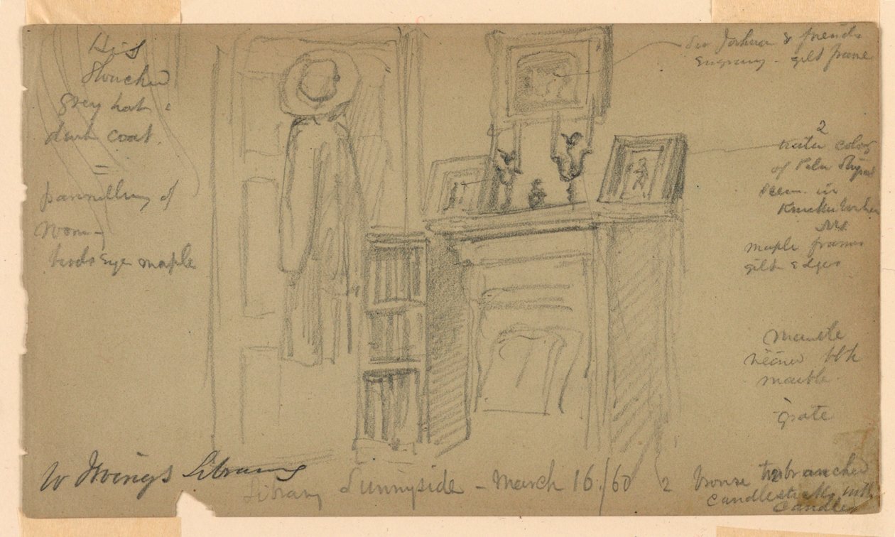 Bibliotheek van Washington Irving in Sunnyside door Daniel Huntington