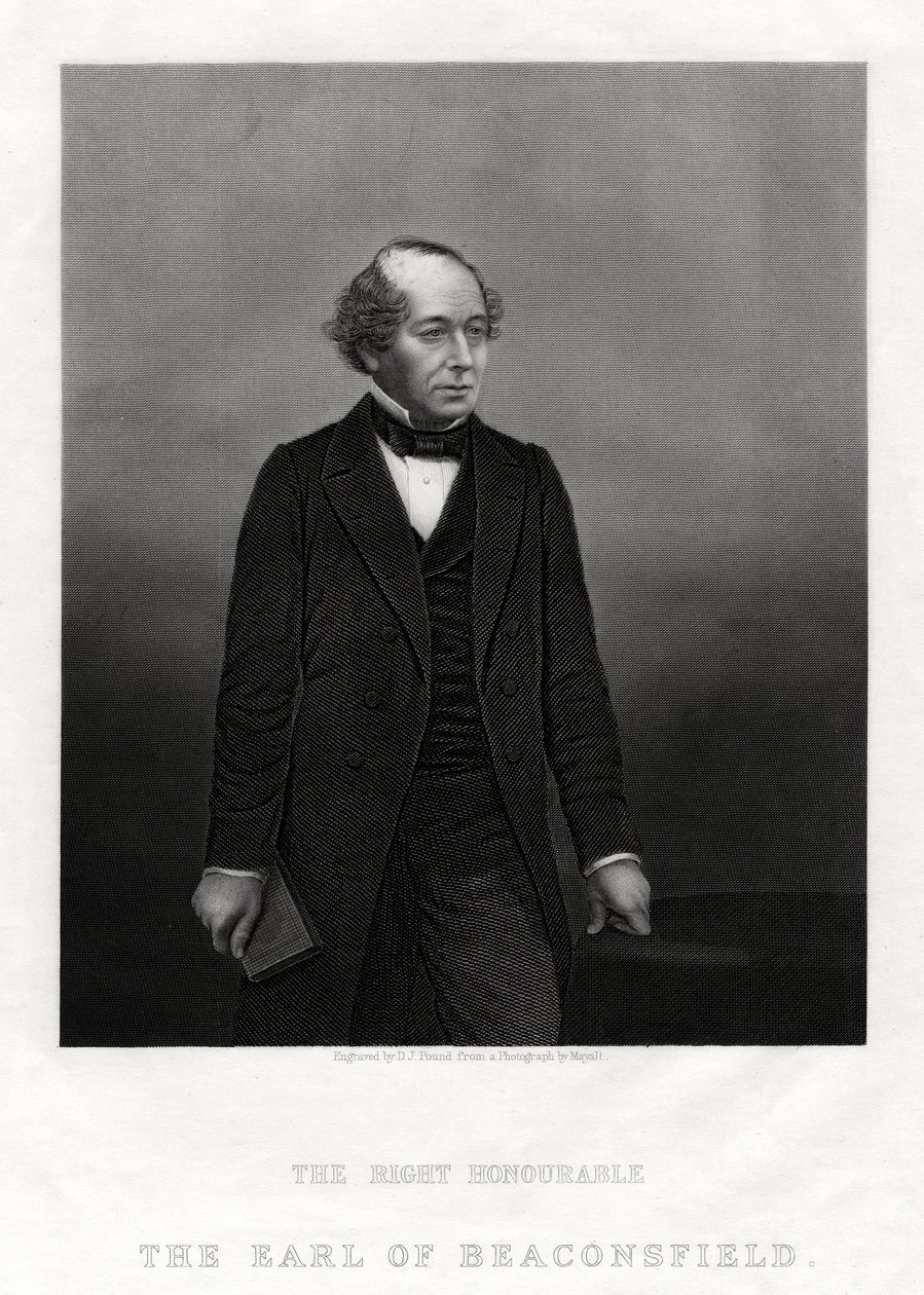 Benjamin Disraeli, Graaf van Beaconsfield, Premier, 1880 door Daniel John Pound