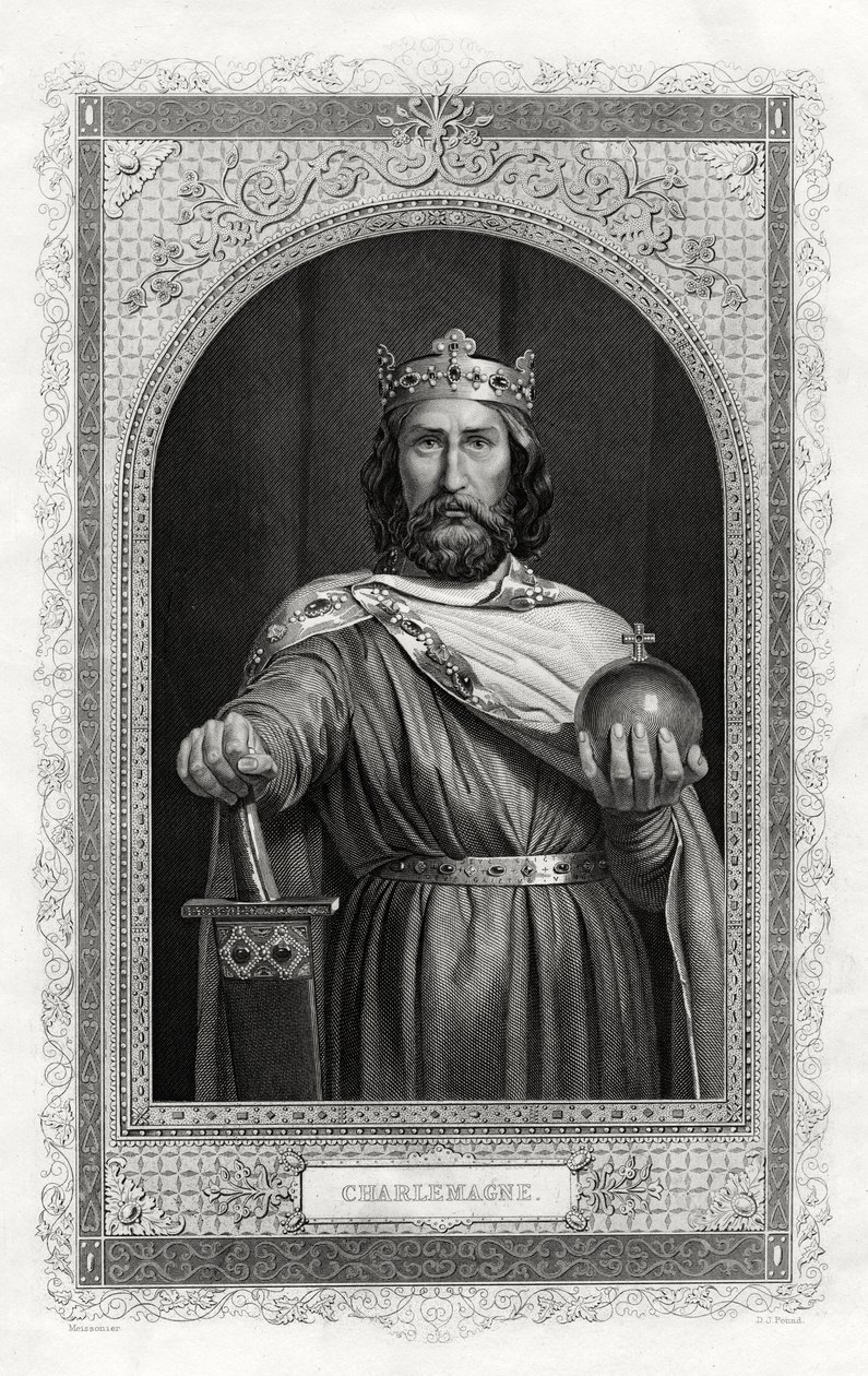 Karel de Grote, koning van de Franken, 1875 door Daniel John Pound
