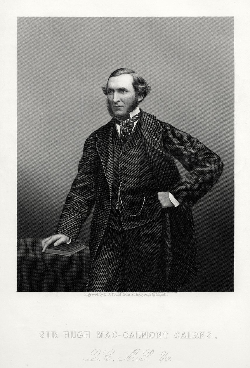 Sir Hugh Mac-Calmont Cairns, Britse staatsman, ca. 1880 door Daniel John Pound