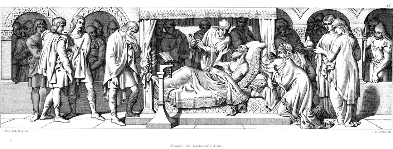 De Dood van Edward de Belijder, 1042 1866 door Daniel Maclise