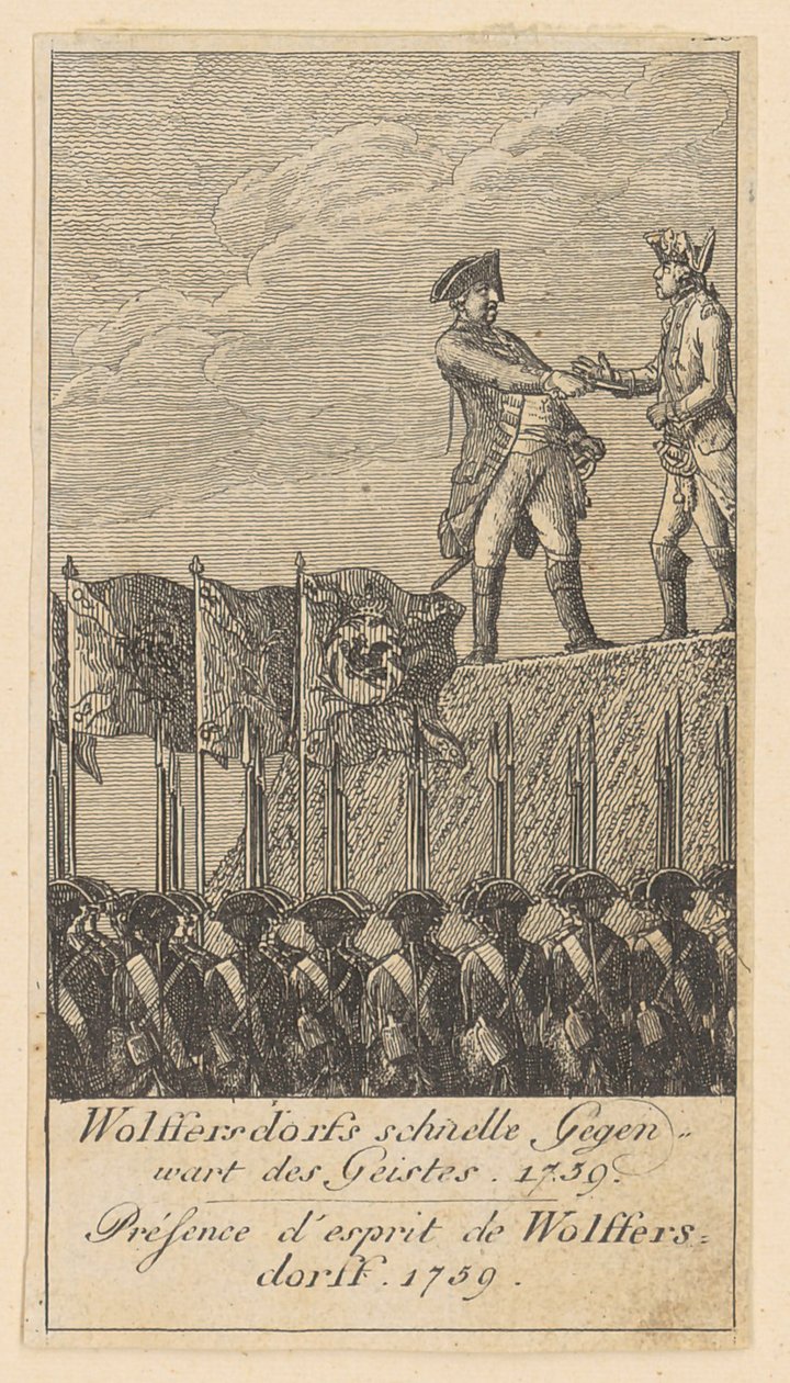 Plaat 10 van de „Brandenburgse oorlogsscènes” door Daniel Nikolaus Chodowiecki