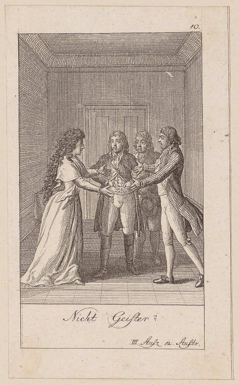 Plaat 10 bij „De Indianen in Engeland“ van August von Kotzebue door Daniel Nikolaus Chodowiecki