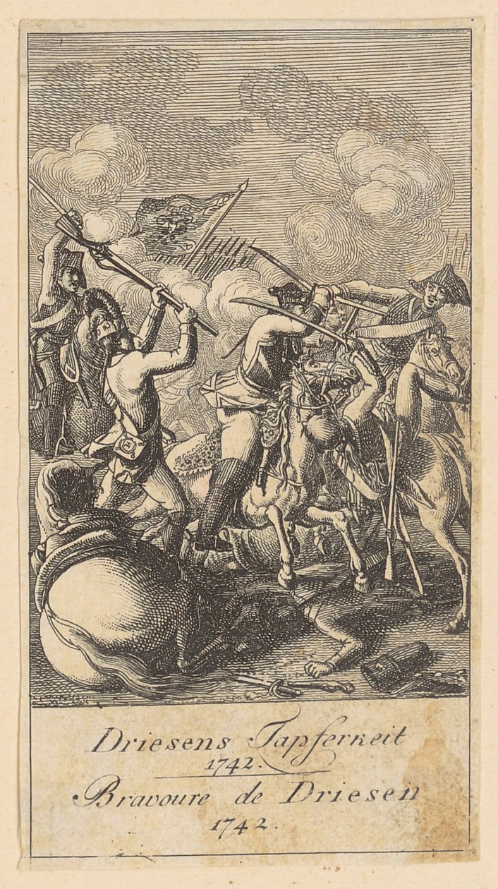 Blad 2 van de "Brandenburgse oorlogstaferelen" door Daniel Nikolaus Chodowiecki