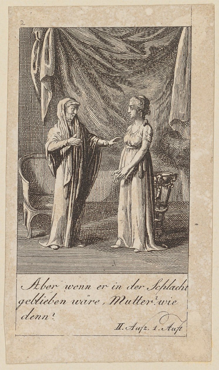 Blad 2 bij Shakespeares "Coriolanus" door Daniel Nikolaus Chodowiecki