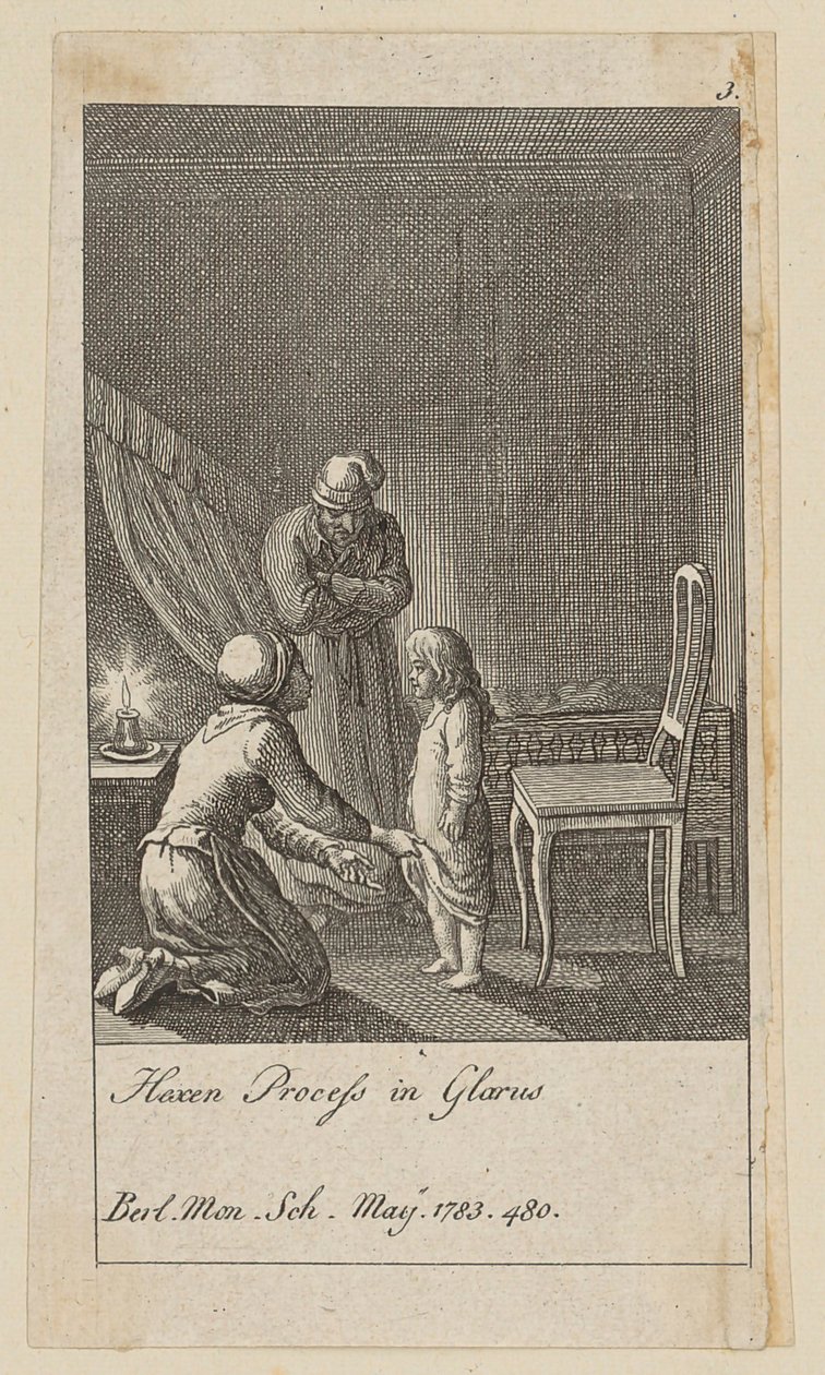 Blad 3 uit de reeks „Modedwaasheden“ door Daniel Nikolaus Chodowiecki