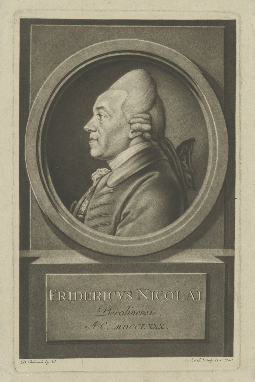 Christoph Friedrich Nicolai door Daniel Nikolaus Chodowiecki