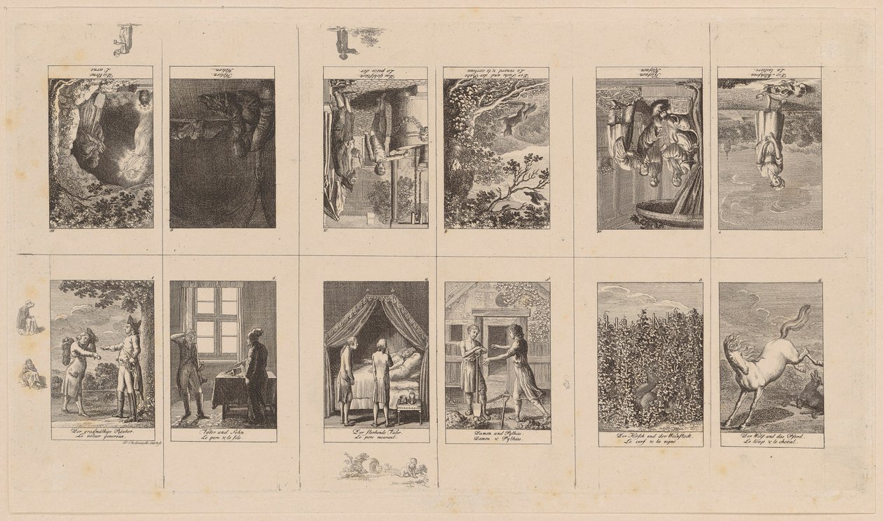 Fabels en verhalen van Gellert, Gleim, Hagedorn, Lichtwer en Pfeffel door Daniel Nikolaus Chodowiecki