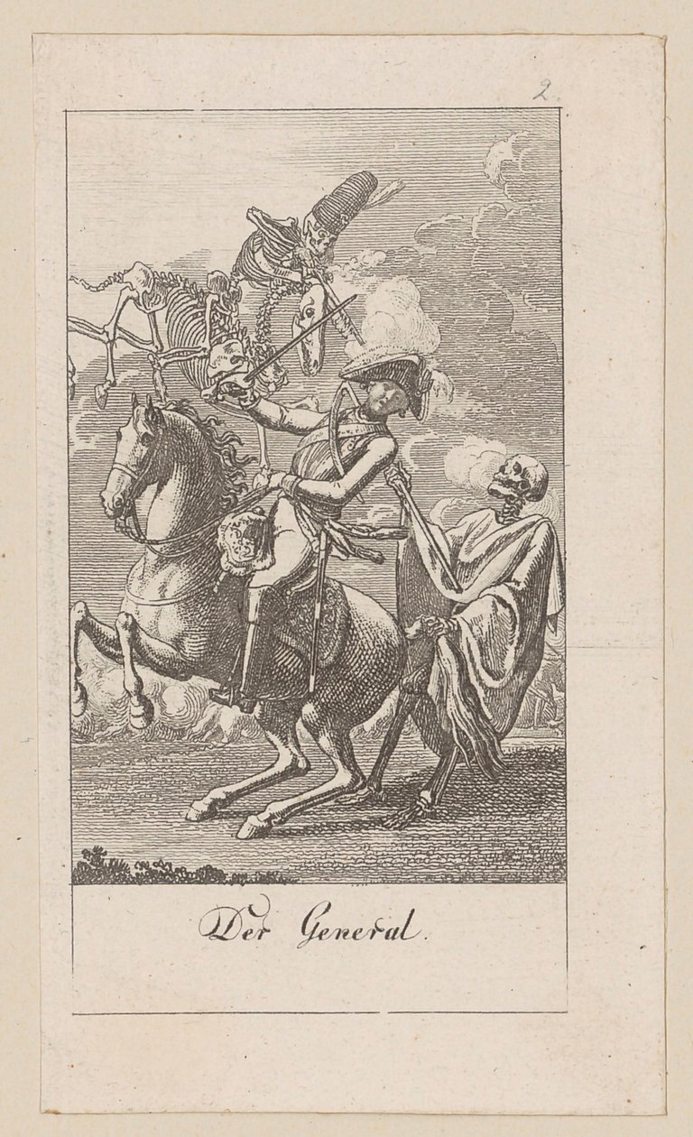 Generaal, blad 2 uit de reeks "De dodendans" door Daniel Nikolaus Chodowiecki