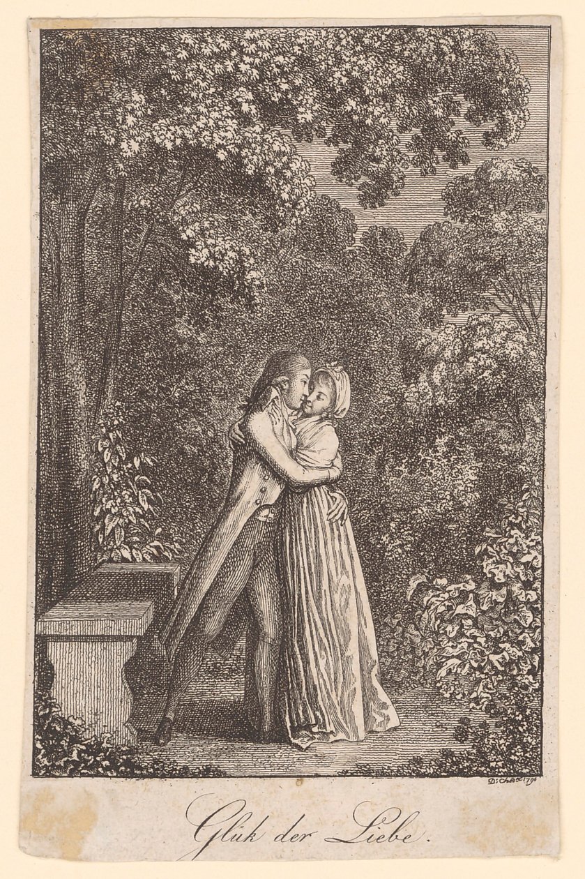 Het geluk van de liefde door Daniel Nikolaus Chodowiecki