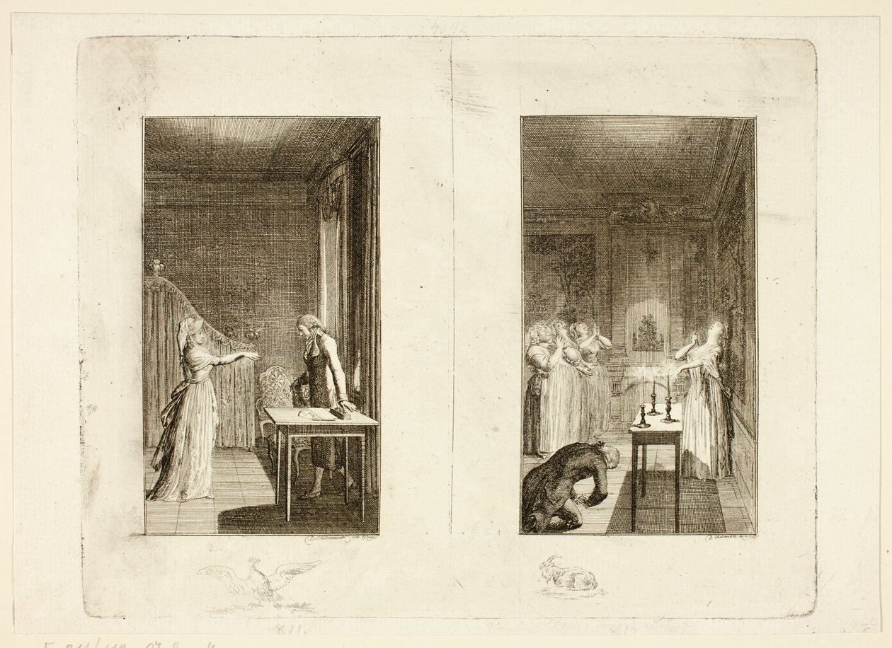 Illustratie bij Clarissa van Samuel Richardson door Daniel Nikolaus Chodowiecki
