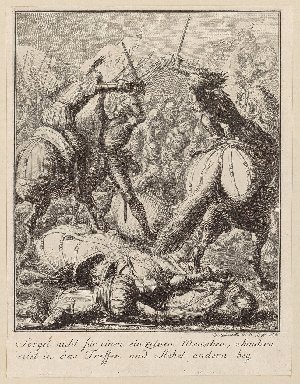 Het leven van keizer Rudolf door Daniel Nikolaus Chodowiecki