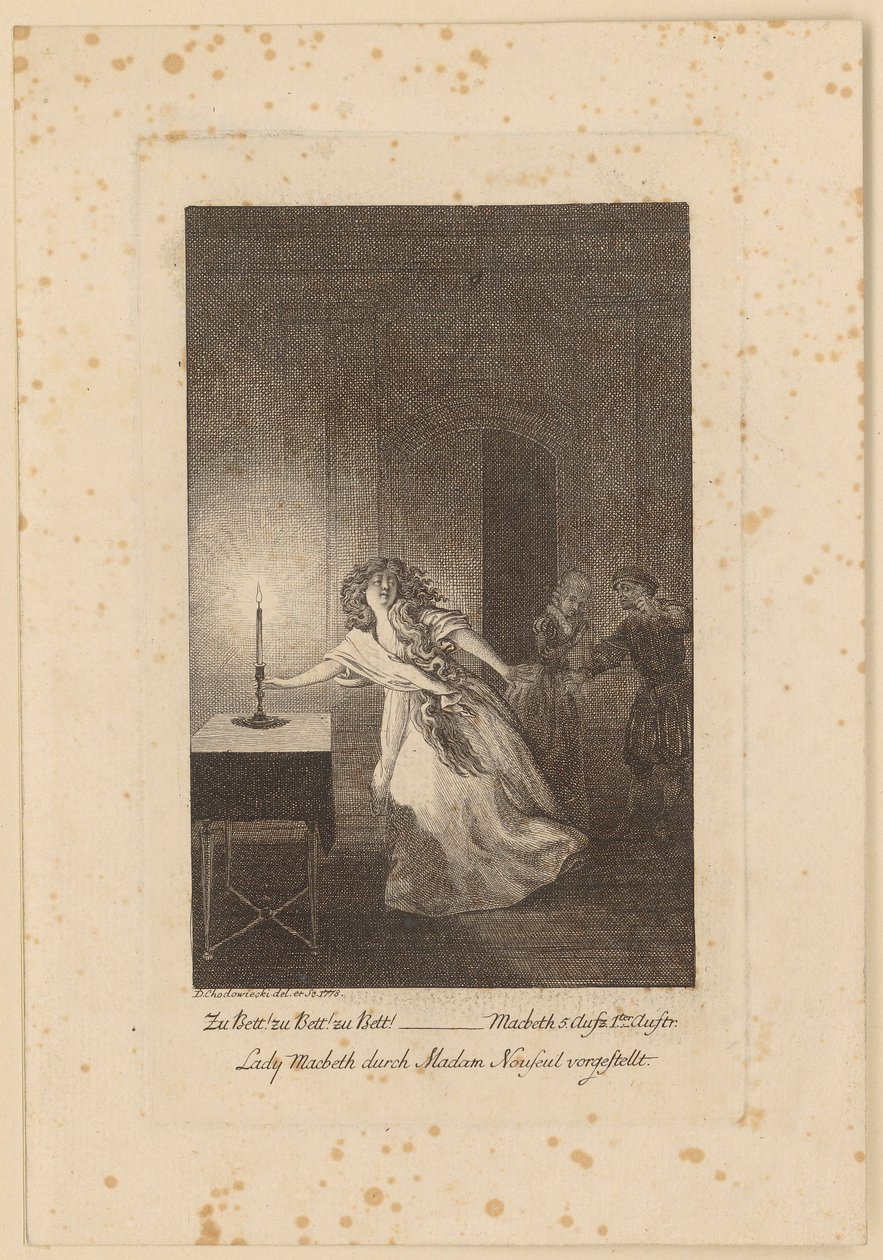 Lady Macbeth door Daniel Nikolaus Chodowiecki