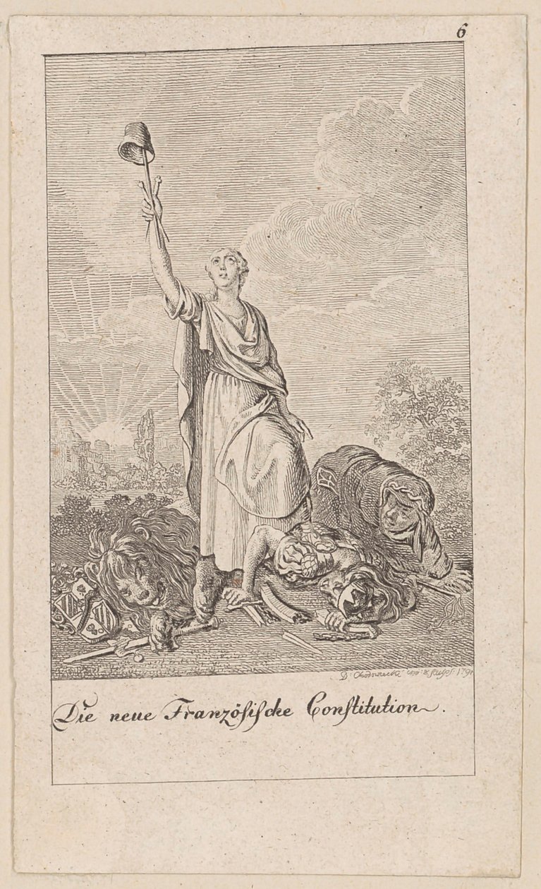 Nieuwe Franse grondwet, blad 6 uit de reeks „Zes grote gebeurtenissen van het voorlaatste decennium“ door Daniel Nikolaus Chodowiecki