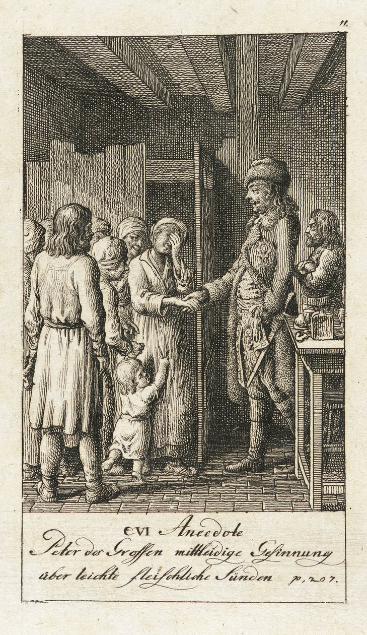Originele anekdotes over Peter de Grote door Daniel Nikolaus Chodowiecki