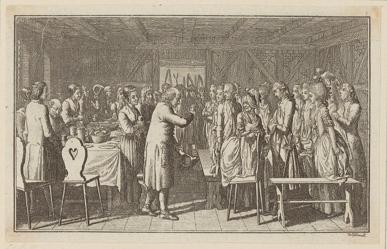 Het feest van Paul Erdmann door Daniel Nikolaus Chodowiecki