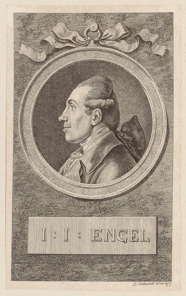 Portret van Johann Jakob Engel door Daniel Nikolaus Chodowiecki