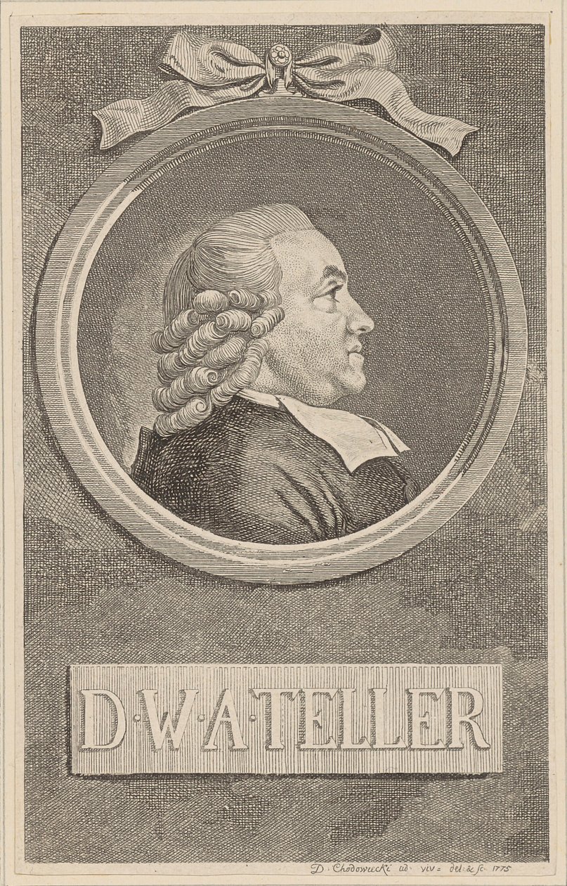 Portret van Wilhelm Abraham Teller door Daniel Nikolaus Chodowiecki