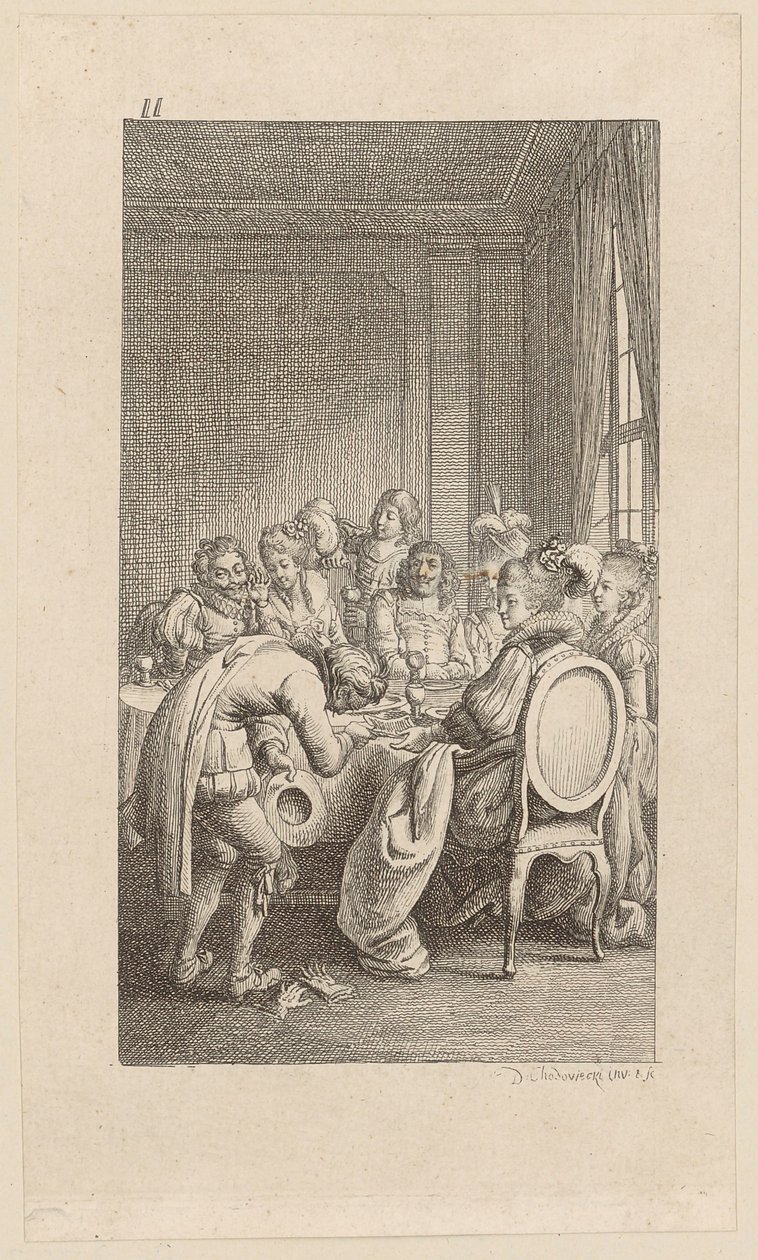 Titelfiguur uit „Gil Blas van Santillana”, deel 2 door Daniel Nikolaus Chodowiecki
