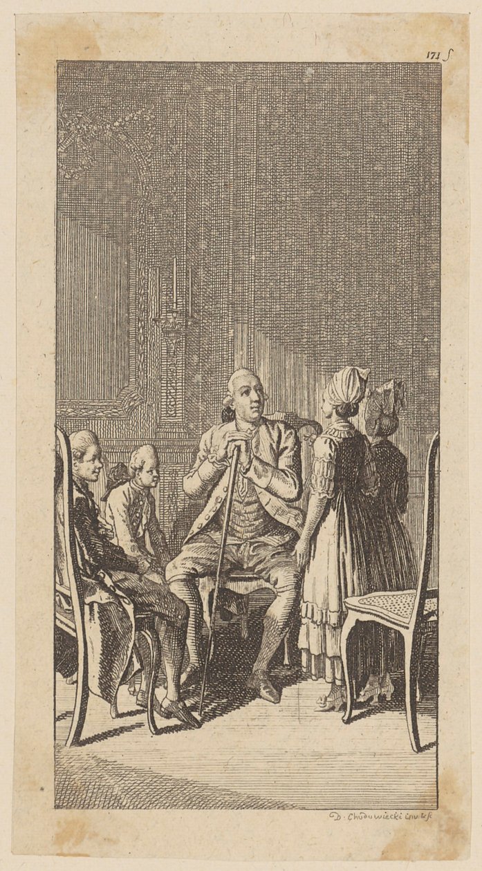 Kopergravure bij Schummels „Kinderspelen” door Daniel Nikolaus Chodowiecki