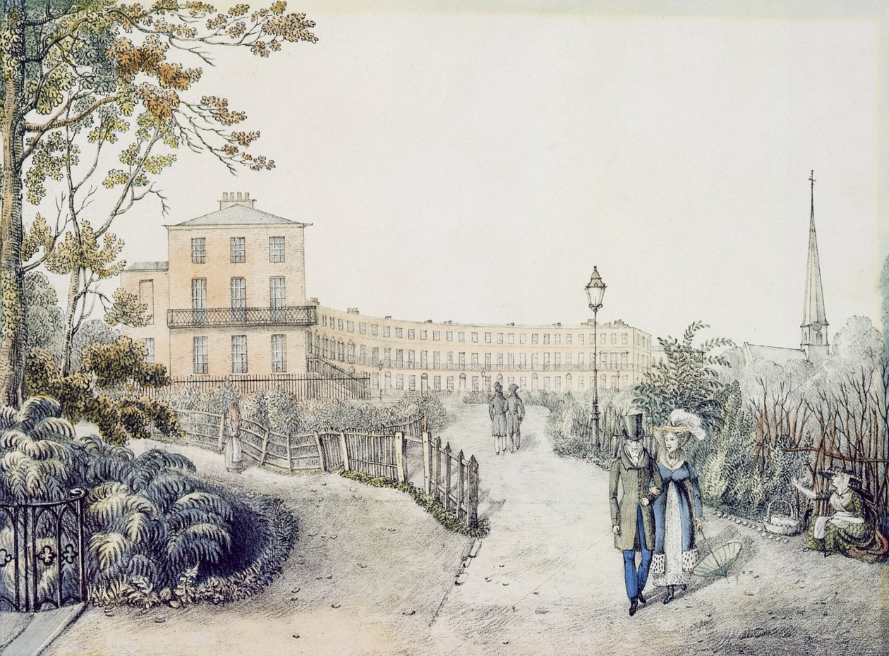 The Crescent, Cheltenham, 1821 door Daniel Thomas Egerton