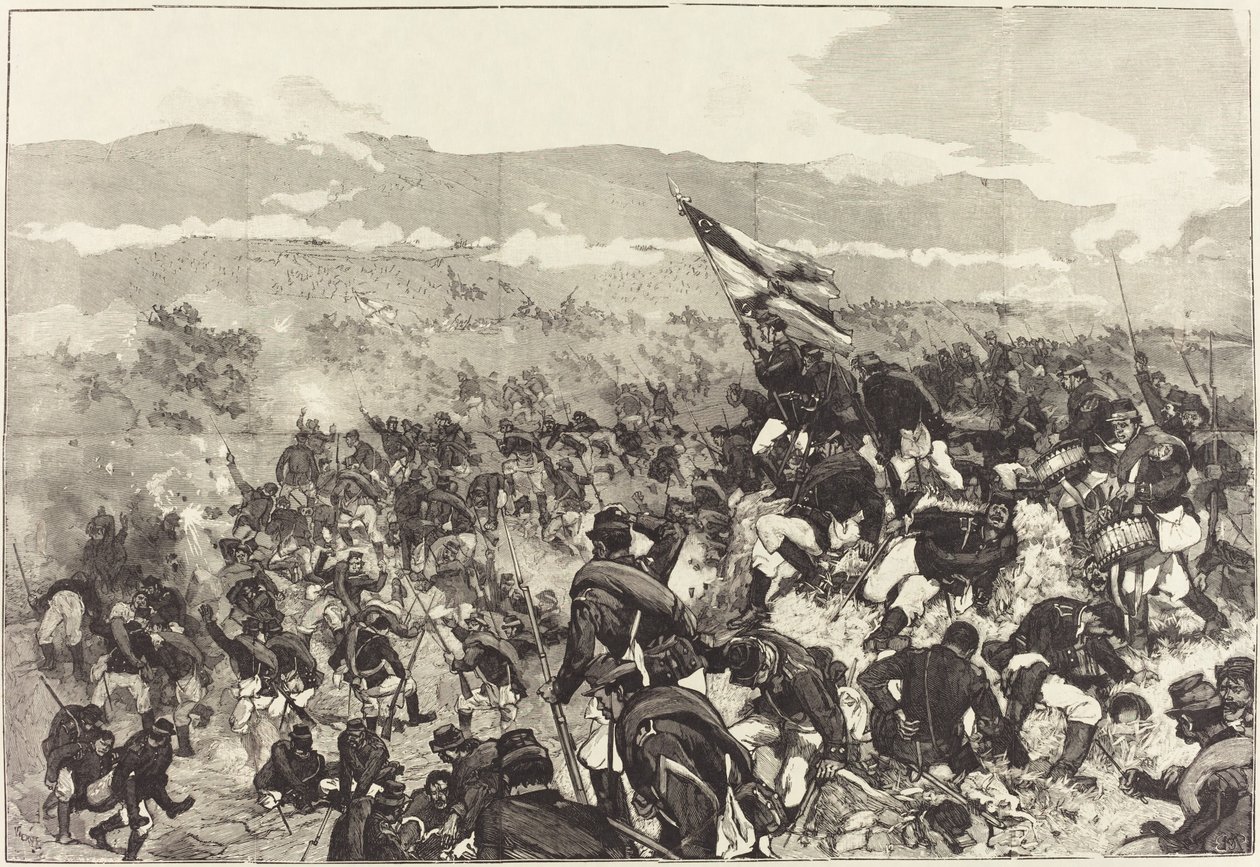 Slag bij Plevna. De 30 juli, aanval op de hoogten, 1883-1890 door Daniel Urrabieta Vierge