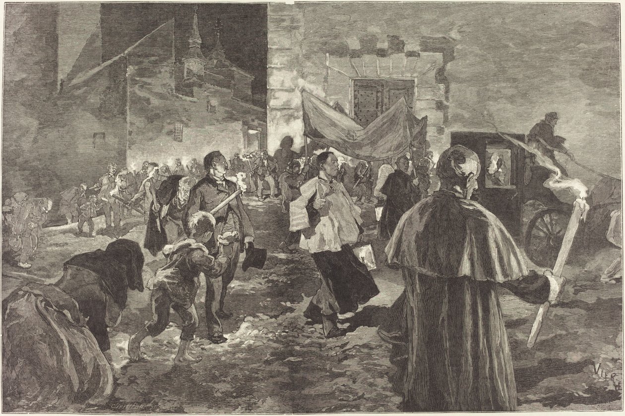 Spanje. De Viaticum door Daniel Vierge