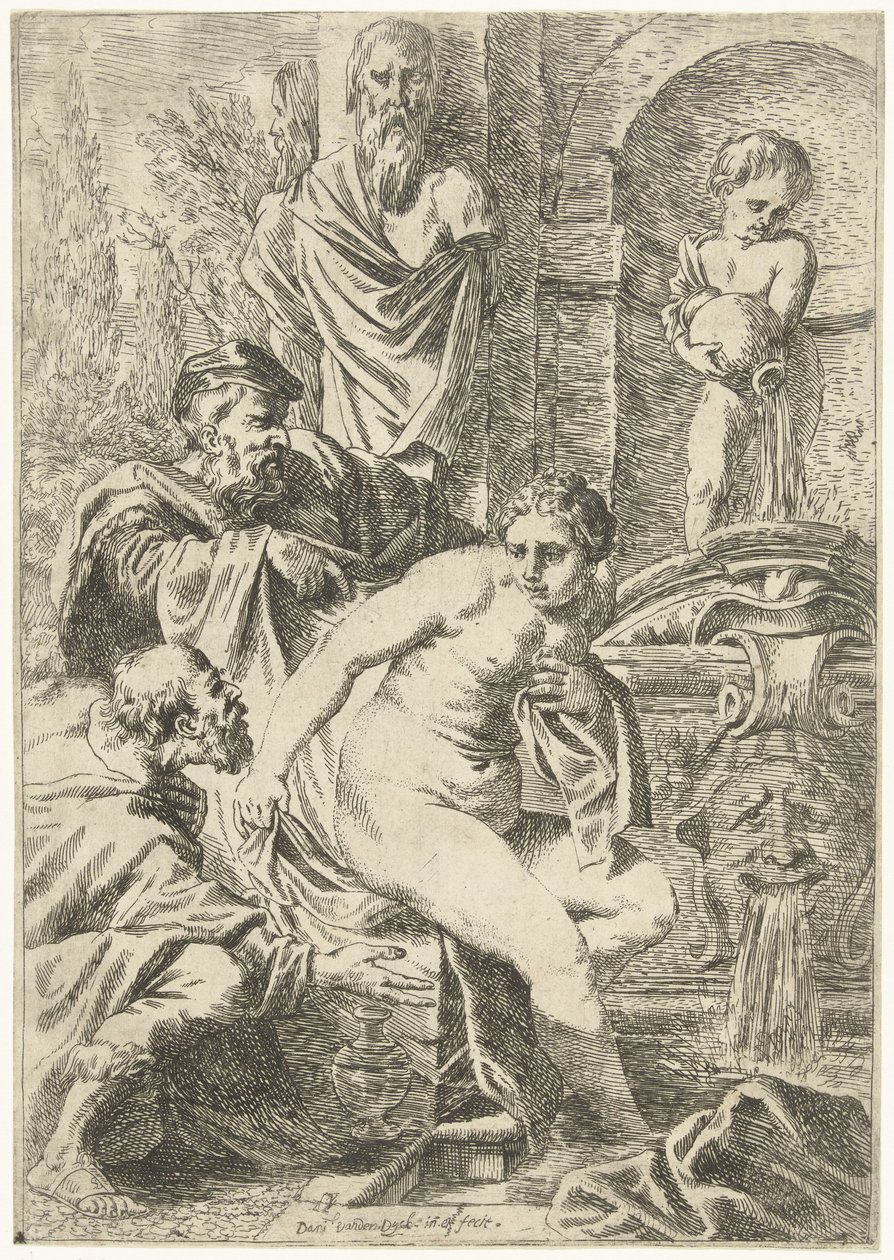Susanna en de ouderlingen door Daniel van den Dyck