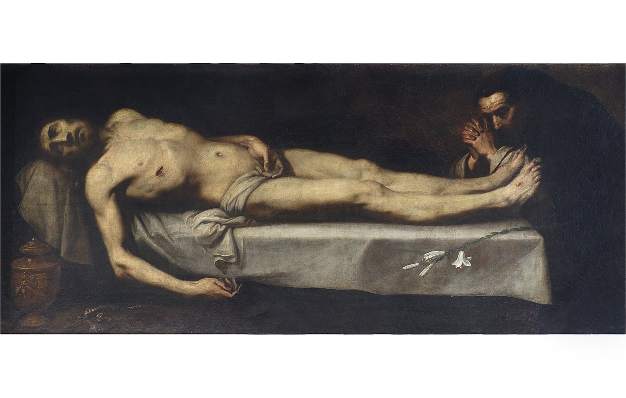 Dode Christus en Sint Dominicus de Guzman door Daniele Crespi