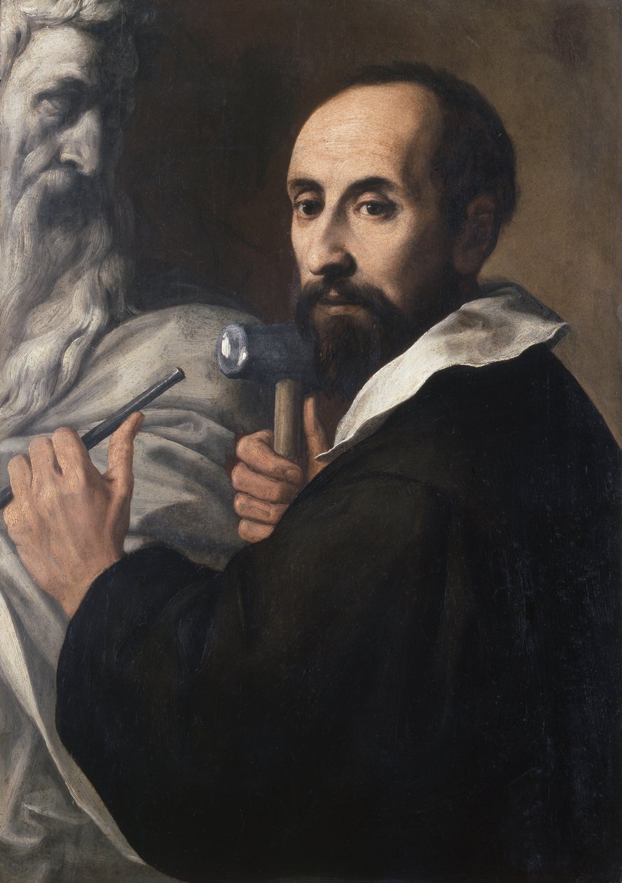 Portret van een beeldhouwer door Daniele Crespi