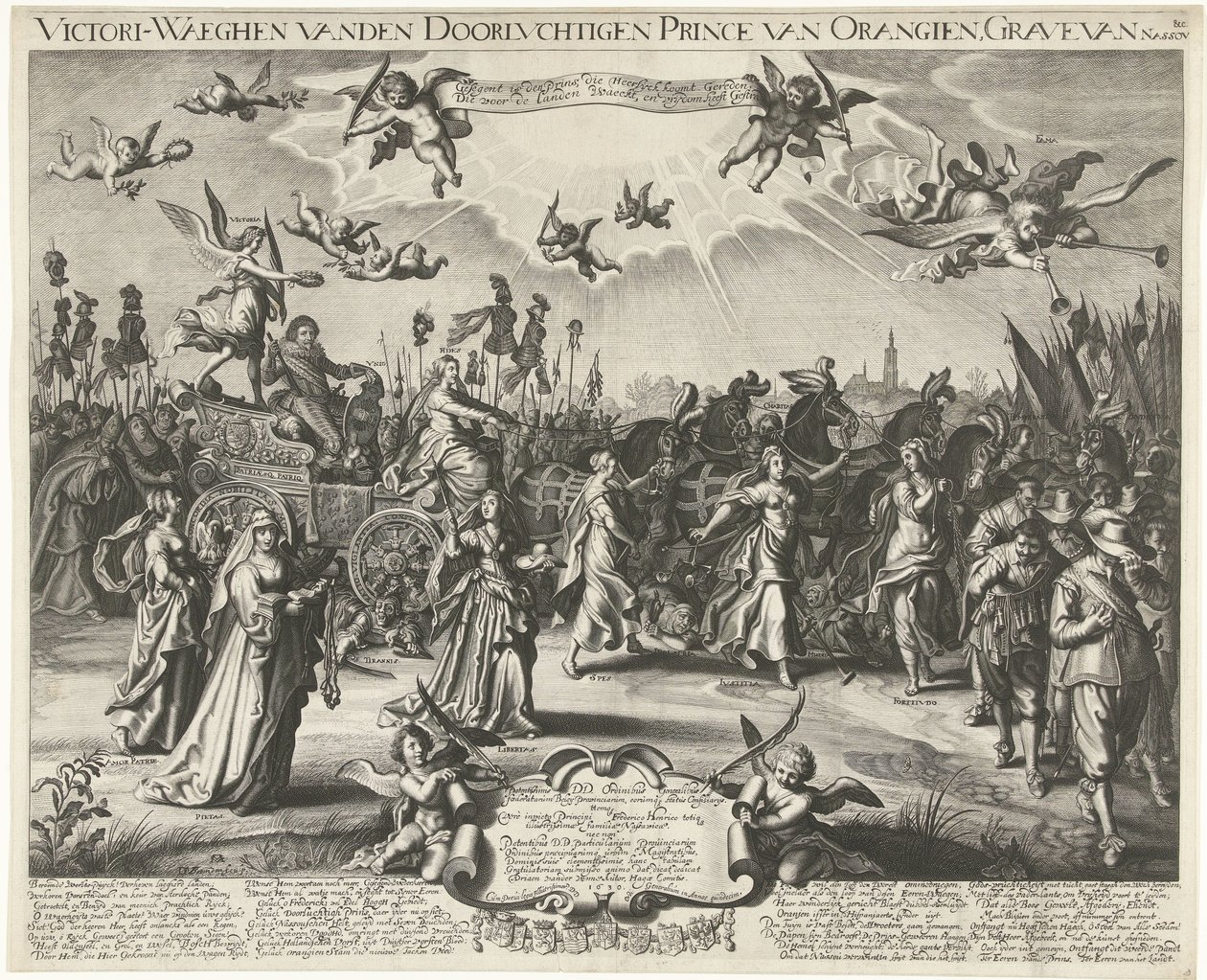 Allegorische triomfantelijke intocht van Frederik Hendrik, 1629 door Daniël van den Bremden