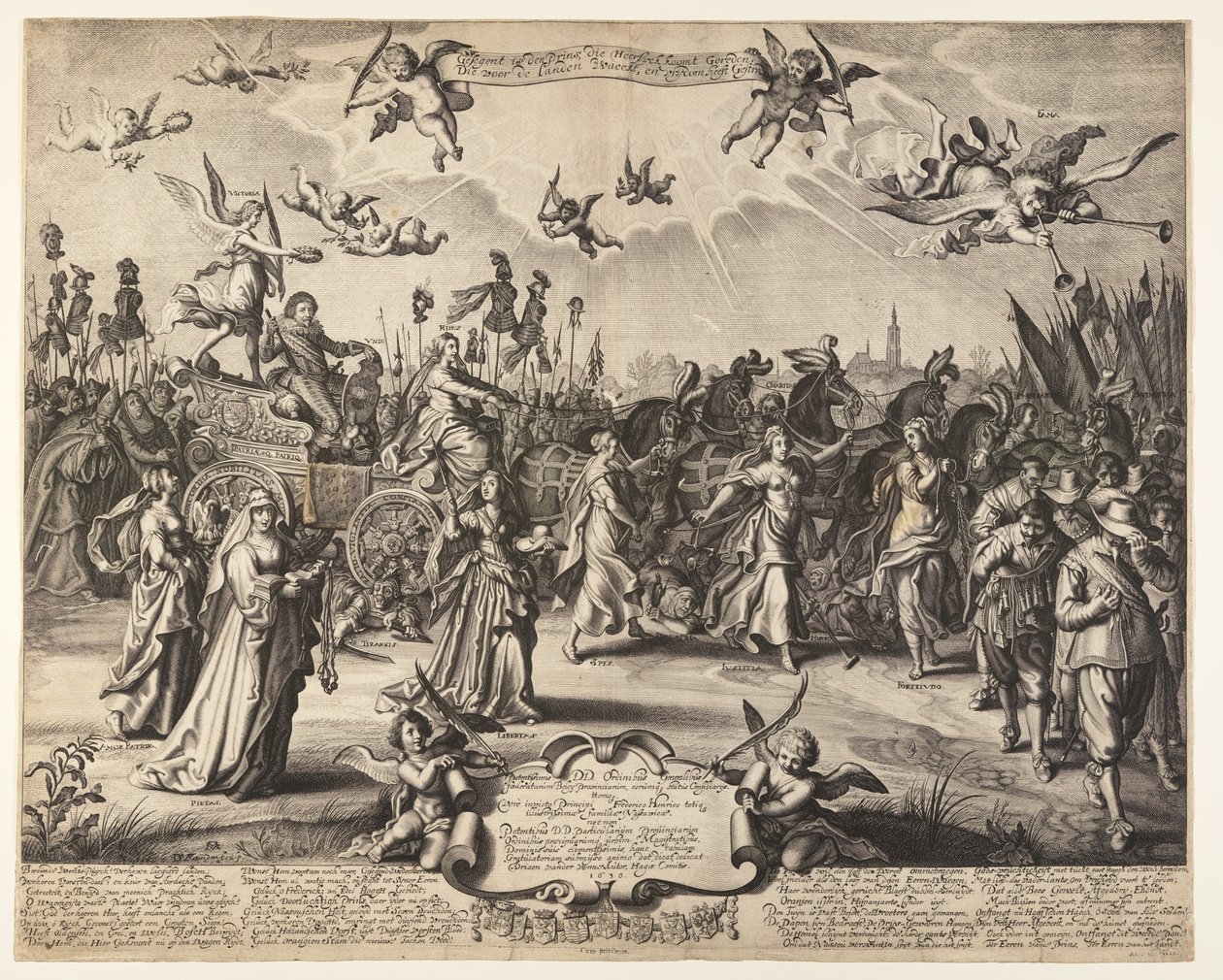 De triomfwagen van prins Hendrik van Oranje door Daniël van den Bremden