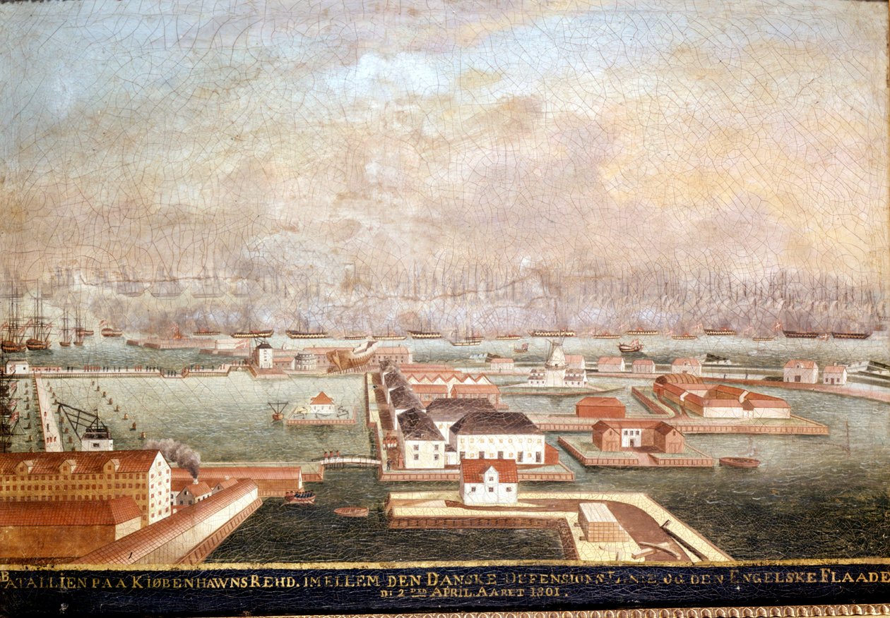 Slag om Kopenhagen, 1801 door Danish School