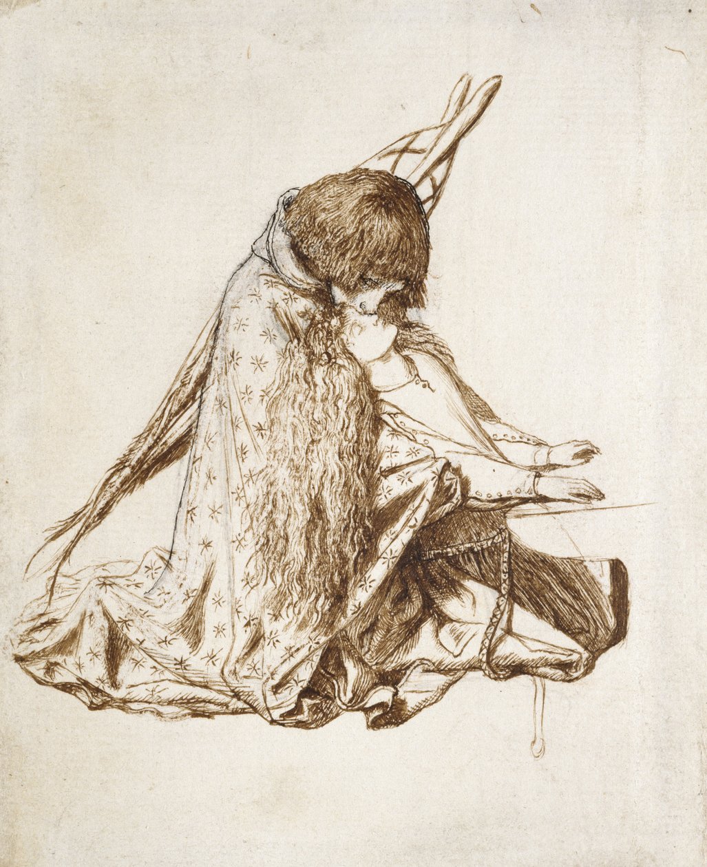 Sint Cecilia door Dante Gabriel Charles Rossetti