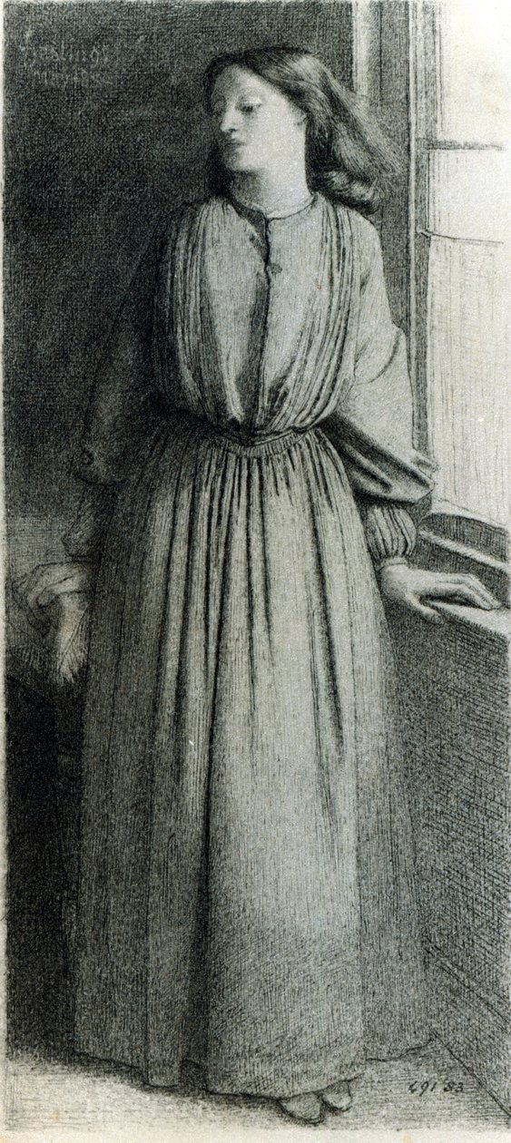 Elizabeth Siddal, mei 1854 door Dante Gabriel Charles Rossetti