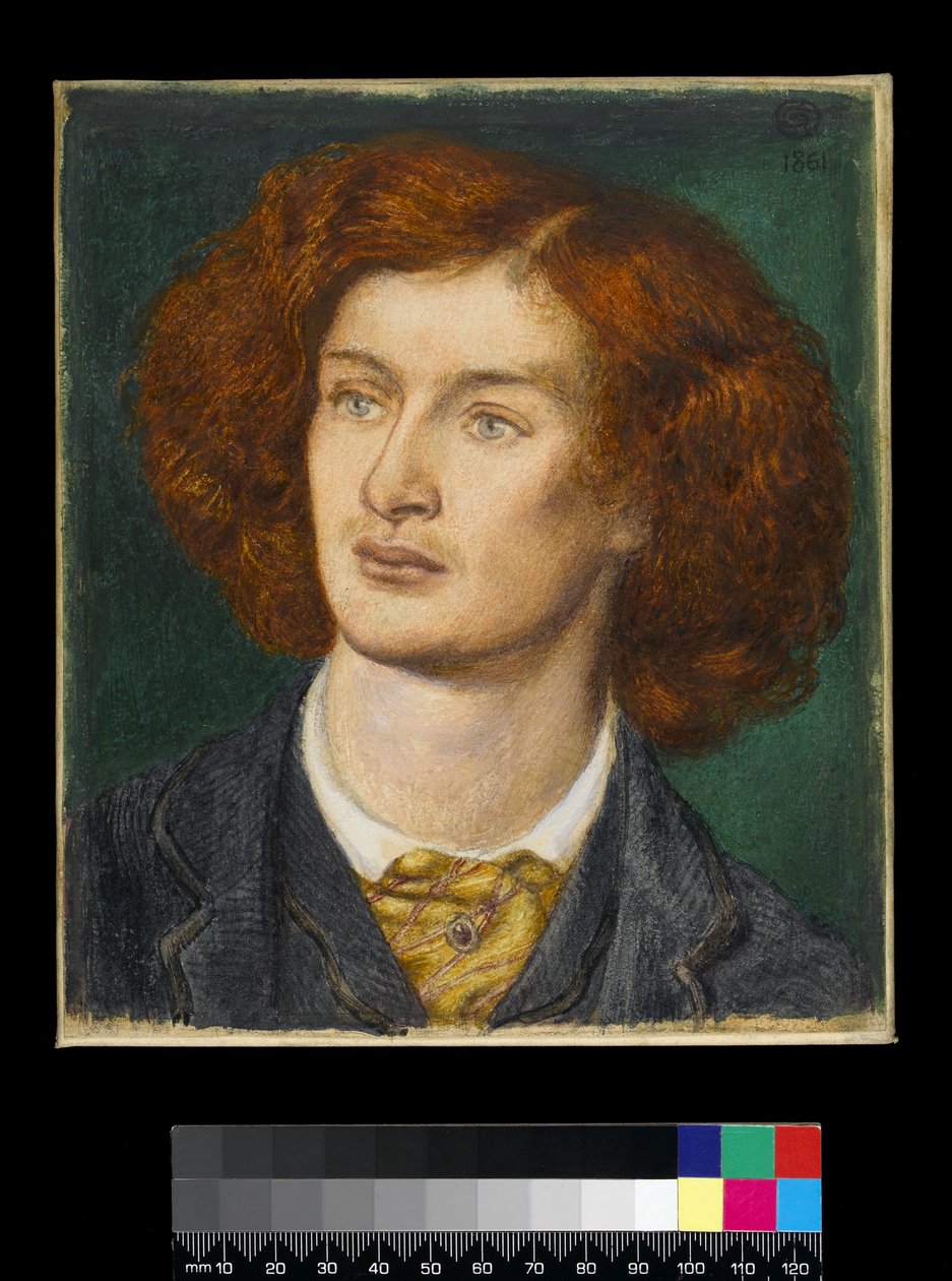 Portret van Algernon Charles Swinburne door Dante Gabriel Charles Rossetti