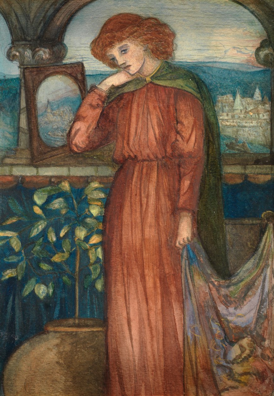 De Dame van Shalott door Dante Gabriel Charles Rossetti