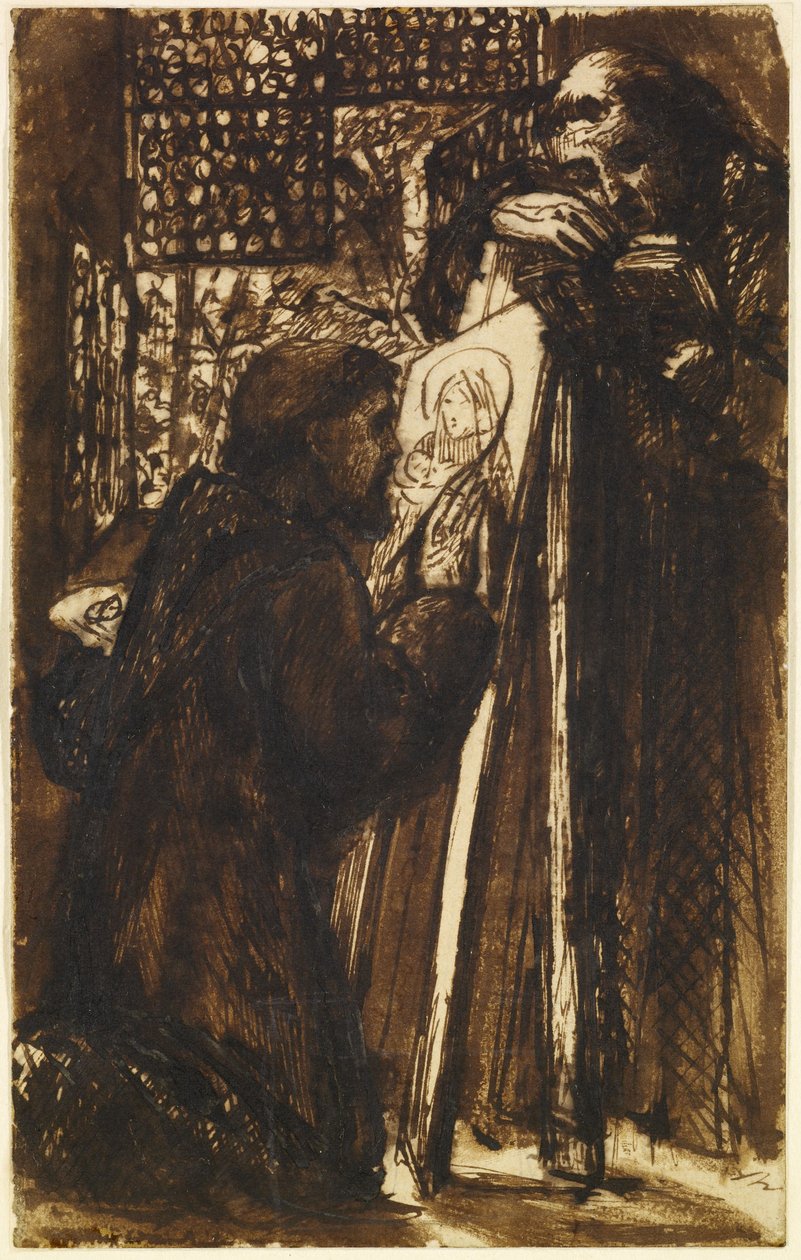 Fra Angelico schildert door Dante Gabriel Charles Rossetti
