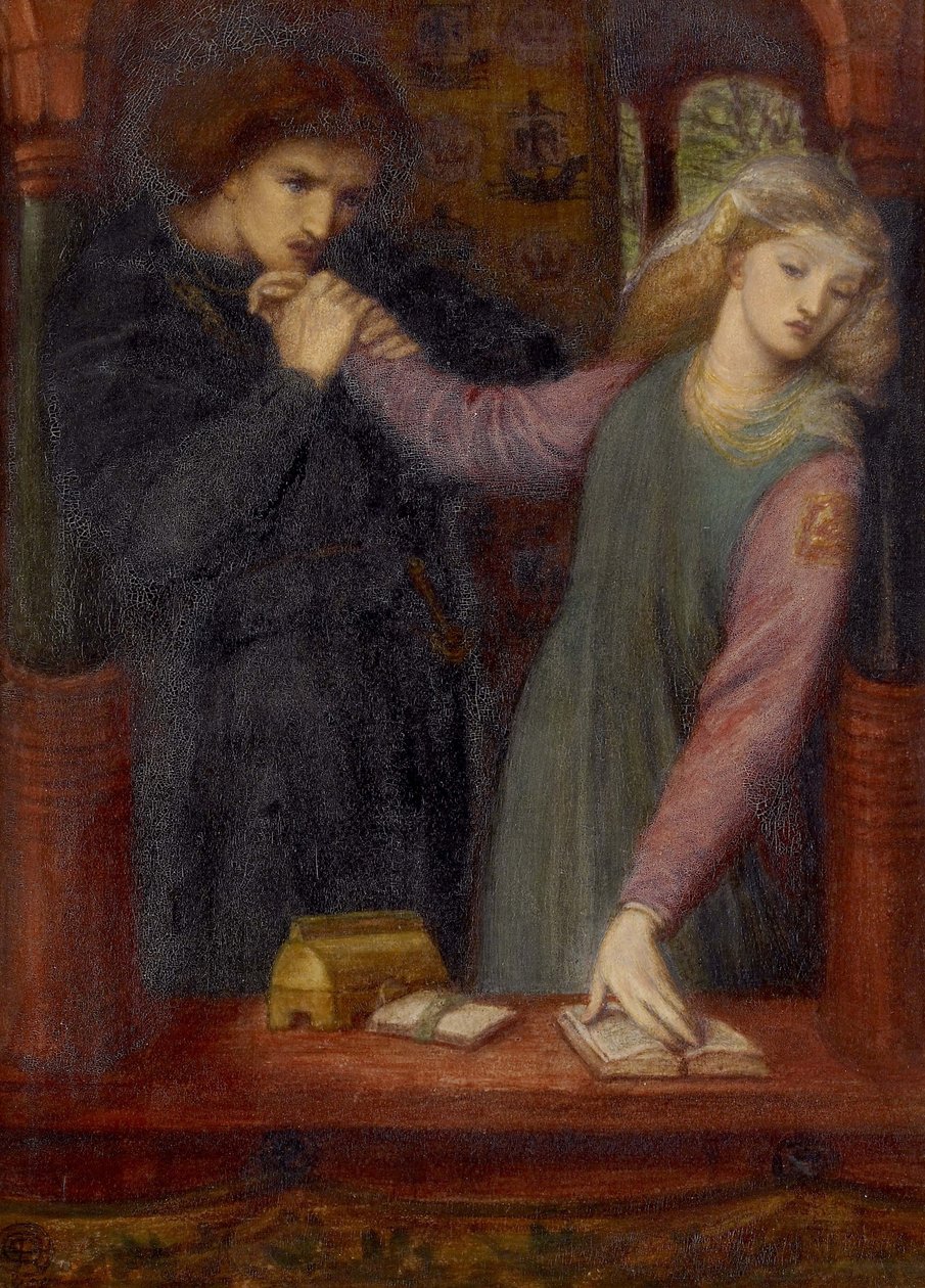 Hamlet en Ophelia door Dante Gabriel Charles Rossetti