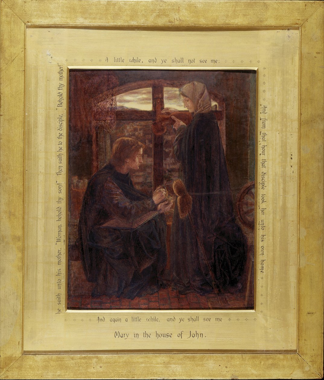 Maria in het huis van St. Johannes door Dante Gabriel Charles Rossetti