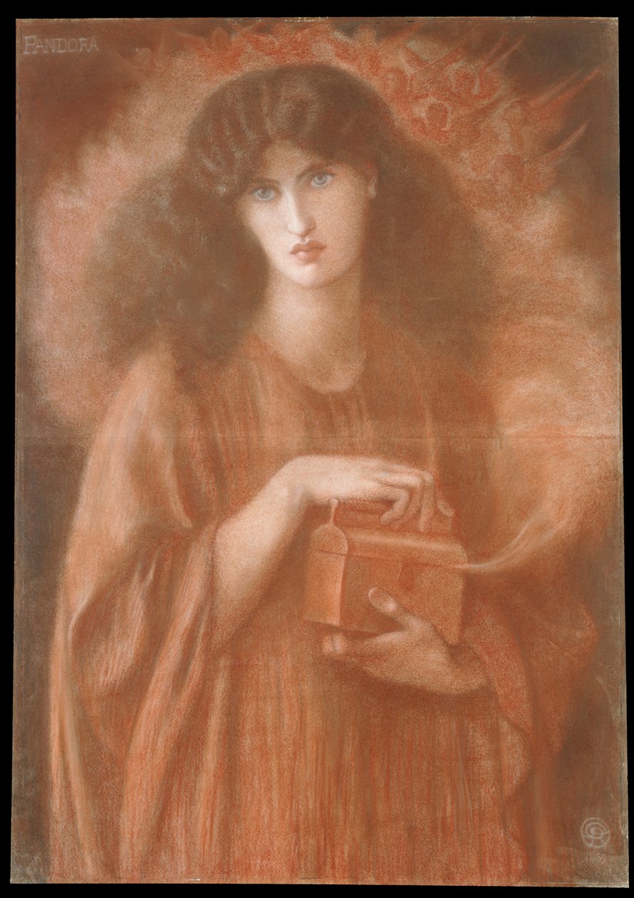 Pandora, 1869 door Dante Gabriel Charles Rossetti