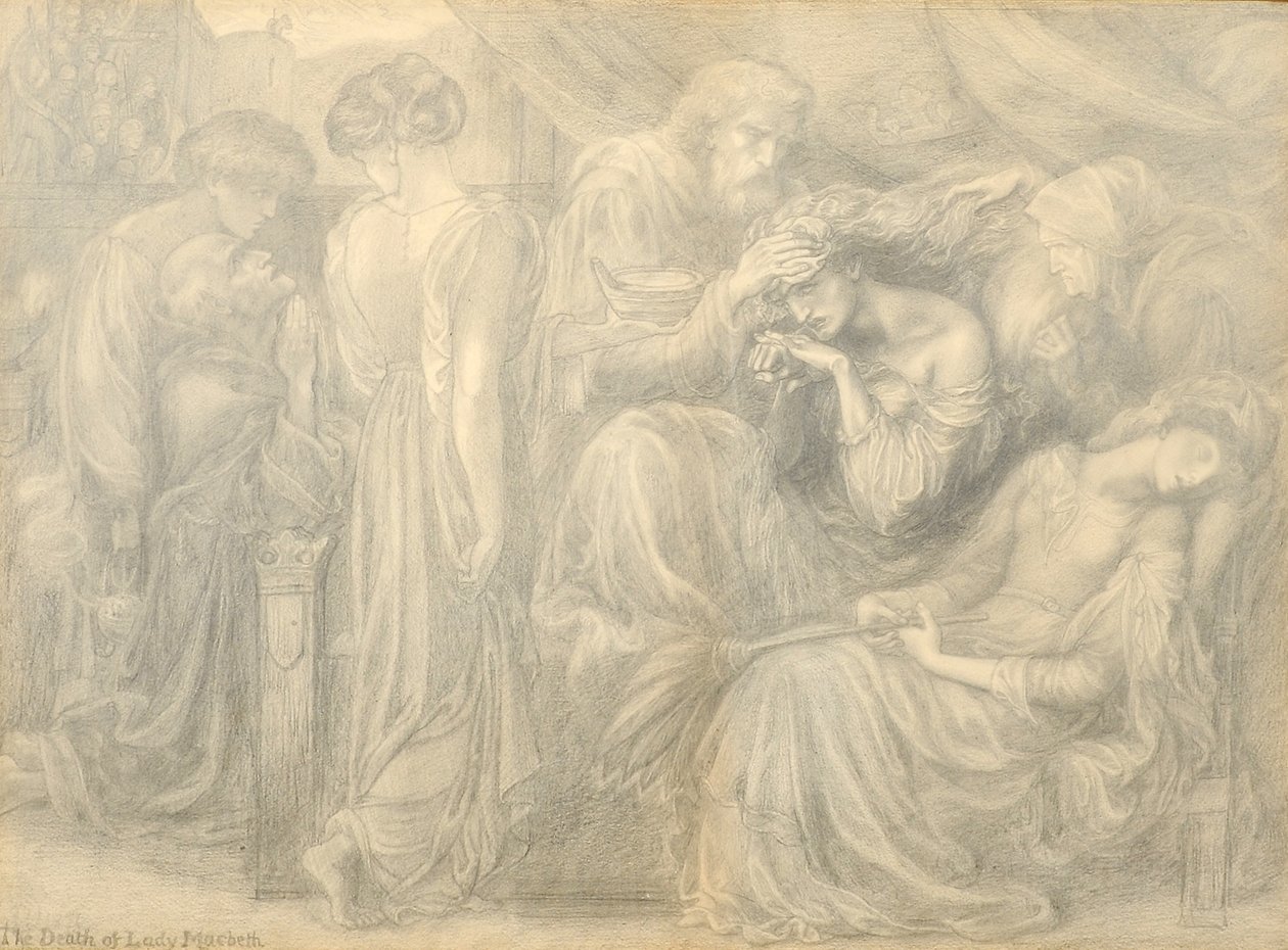 De Dood van Lady Macbeth, ca. 1875 door Dante Gabriel Charles Rossetti